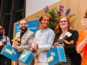 Héctor, Emily and Michiel win the first Nudge Global Impact Awards!