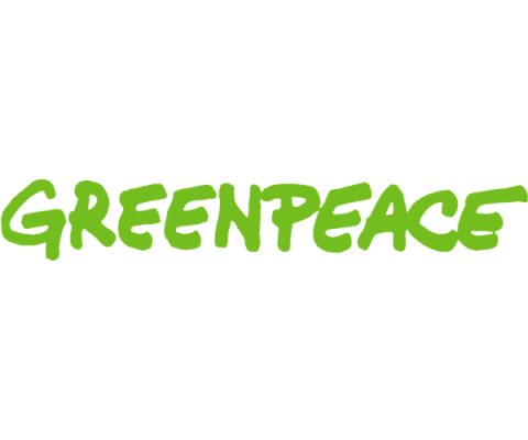 Greenpeace logo green with white background